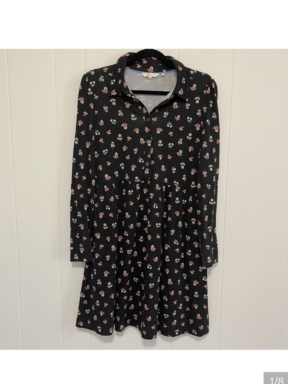 Boden US 8 Black Floral Dress
Jersey Knit Stretch